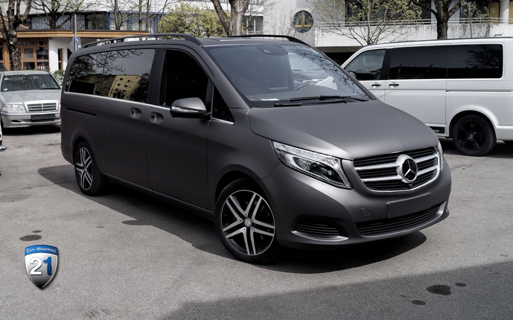 Autofolierung Mercedes Benz Viano Dunkelgrau matt
